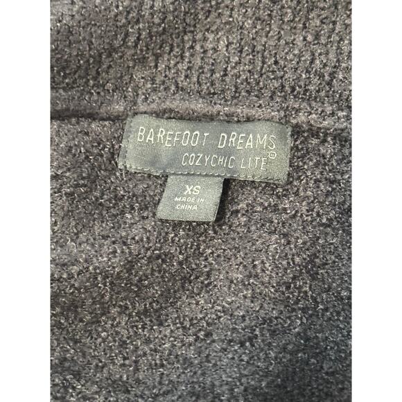 Barefoot Dreams Sweater Womens XS Gray CozyChic Mock Neck 1/4 Zip Pullover - Picture 11 of 14